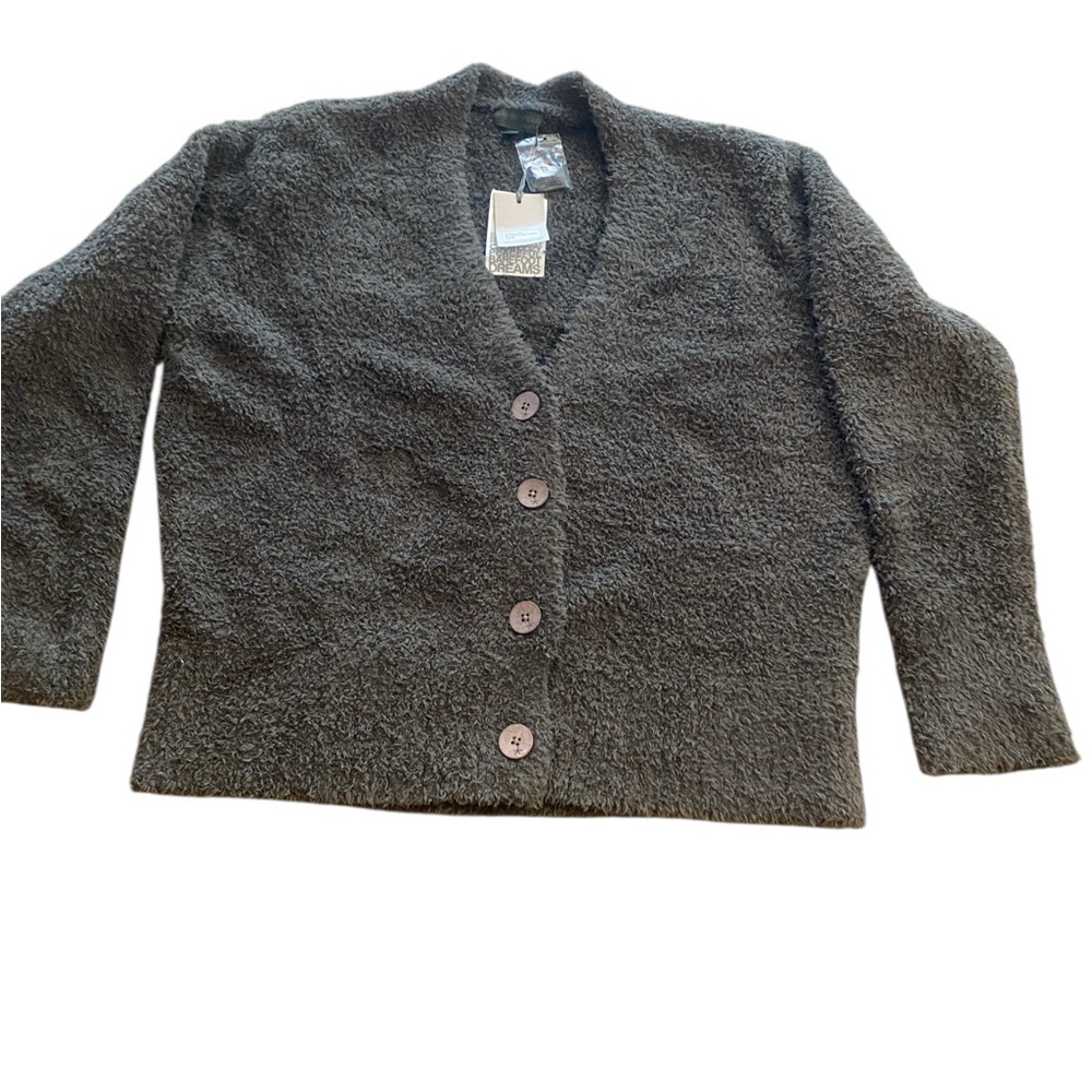 Barefoot Dreams Women’s Button Cardigan Soft Thick NEW Olive Green Size XL